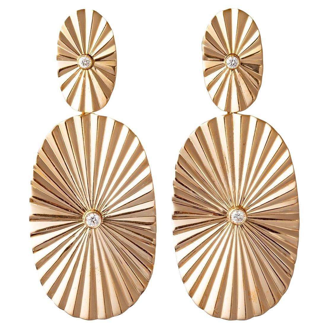 Jack Vartanian - Orecchini a goccia con diamanti in oro rosa 18 ct. in vendita