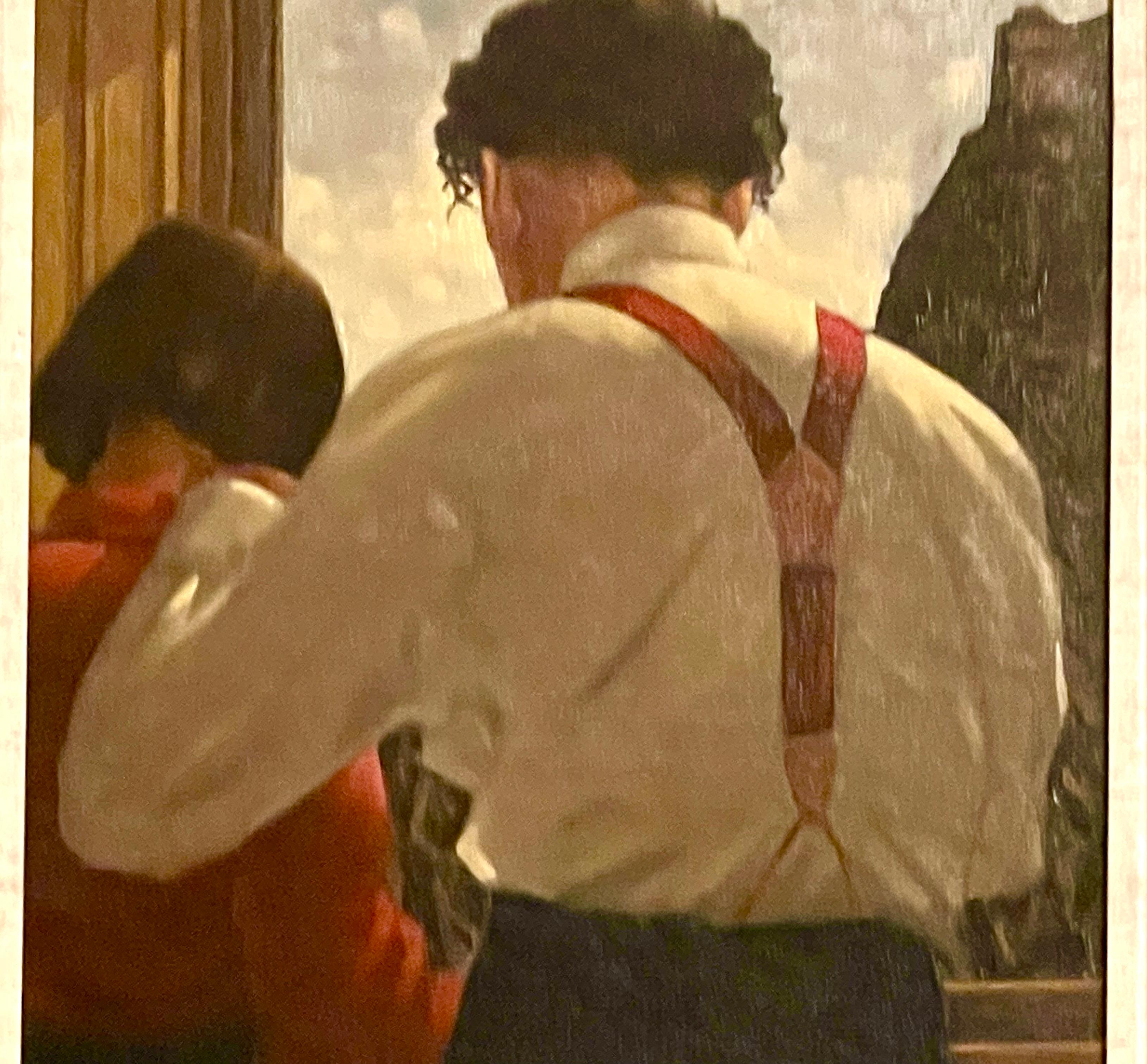 ‘Looking Down From Above’ Edinburgh Castle contemporary exhibited painting 1989 For Sale 2