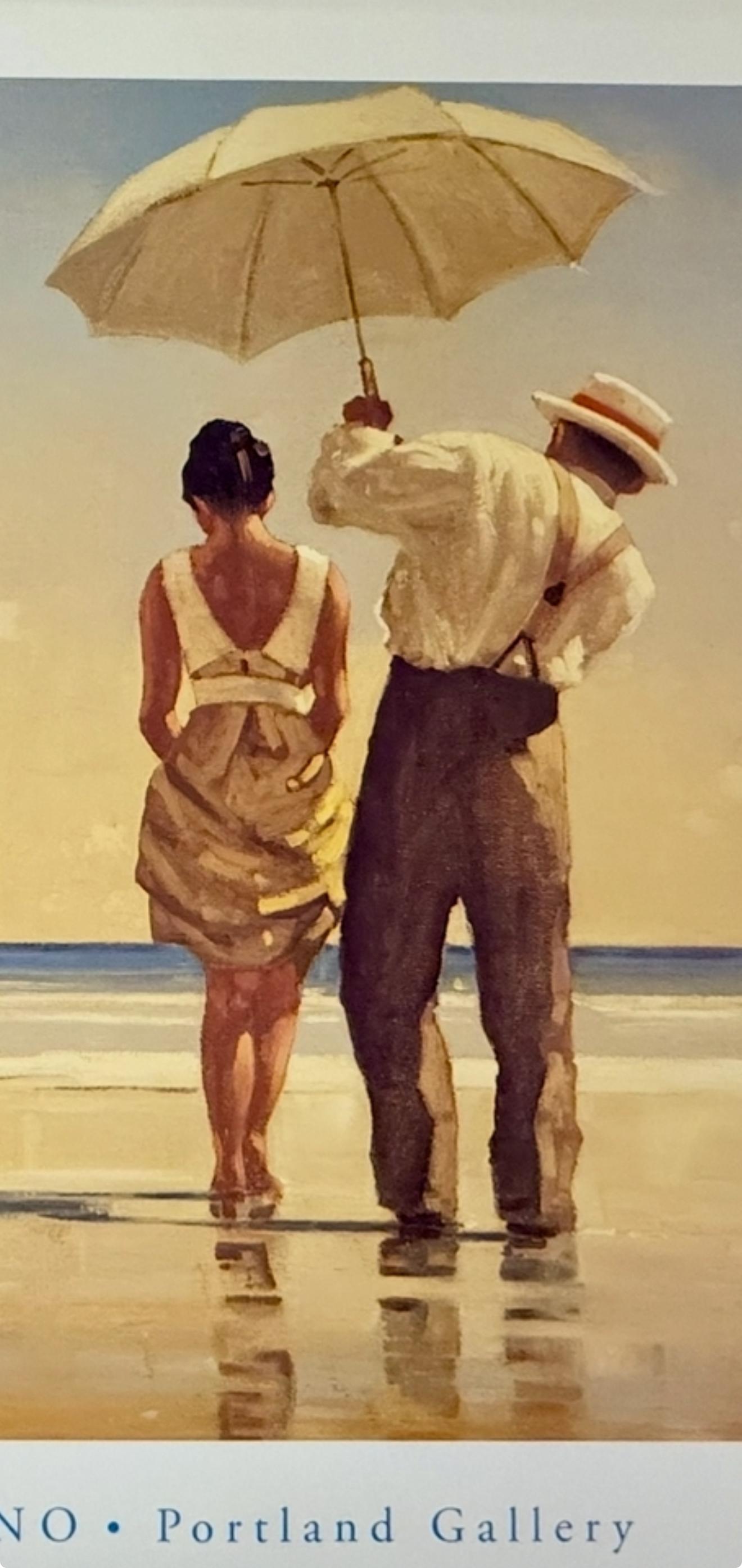 Mad Dogs… 1996 London Portland Gallery - Beige Figurative Print by Jack Vettriano