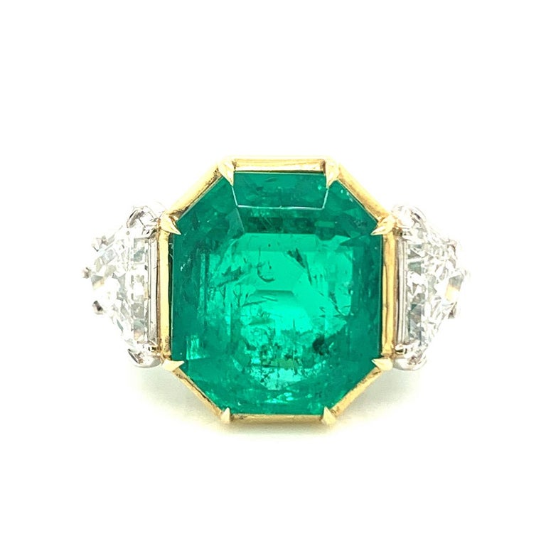 Jack Weir and Sons 10 Carat AGL Certified Colombian Emerald Diamond