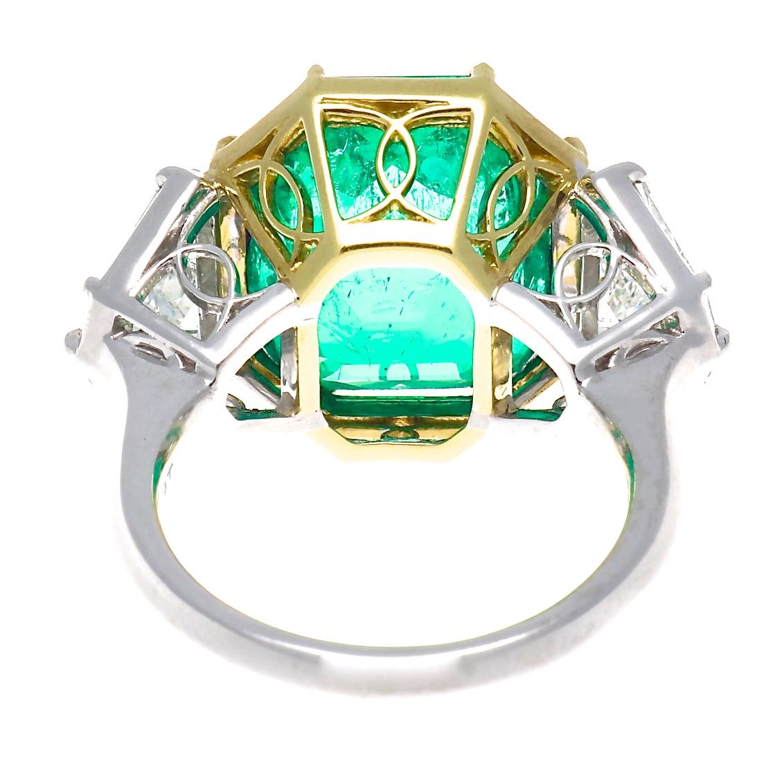 Jack Weir & Sons AGL 10.03 Colombian Emerald Diamond Platinum Gold Ring 1