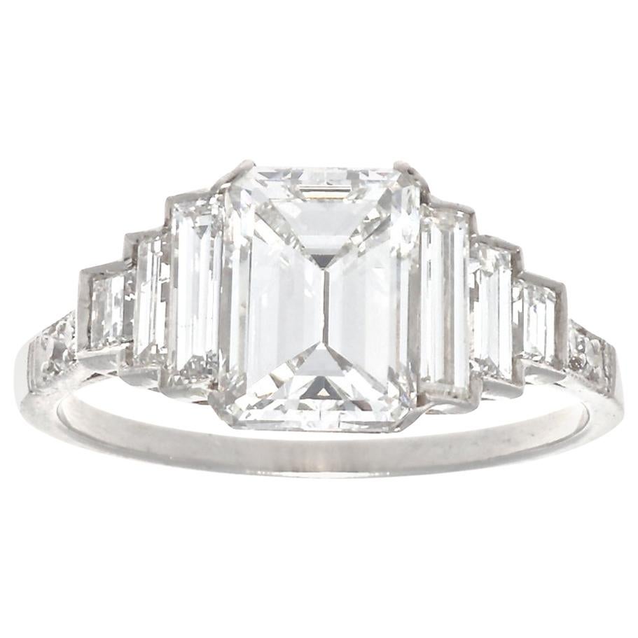 Jack Weir & Sons GIA 1.59 Carat Diamond Platinum Engagement Ring