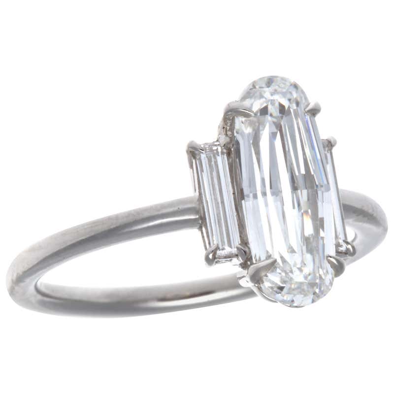 Step Cut Riing GIA 1.59 Carat Old Step Cut Diamond Platinum Ring at 1stDibs | oval ...
