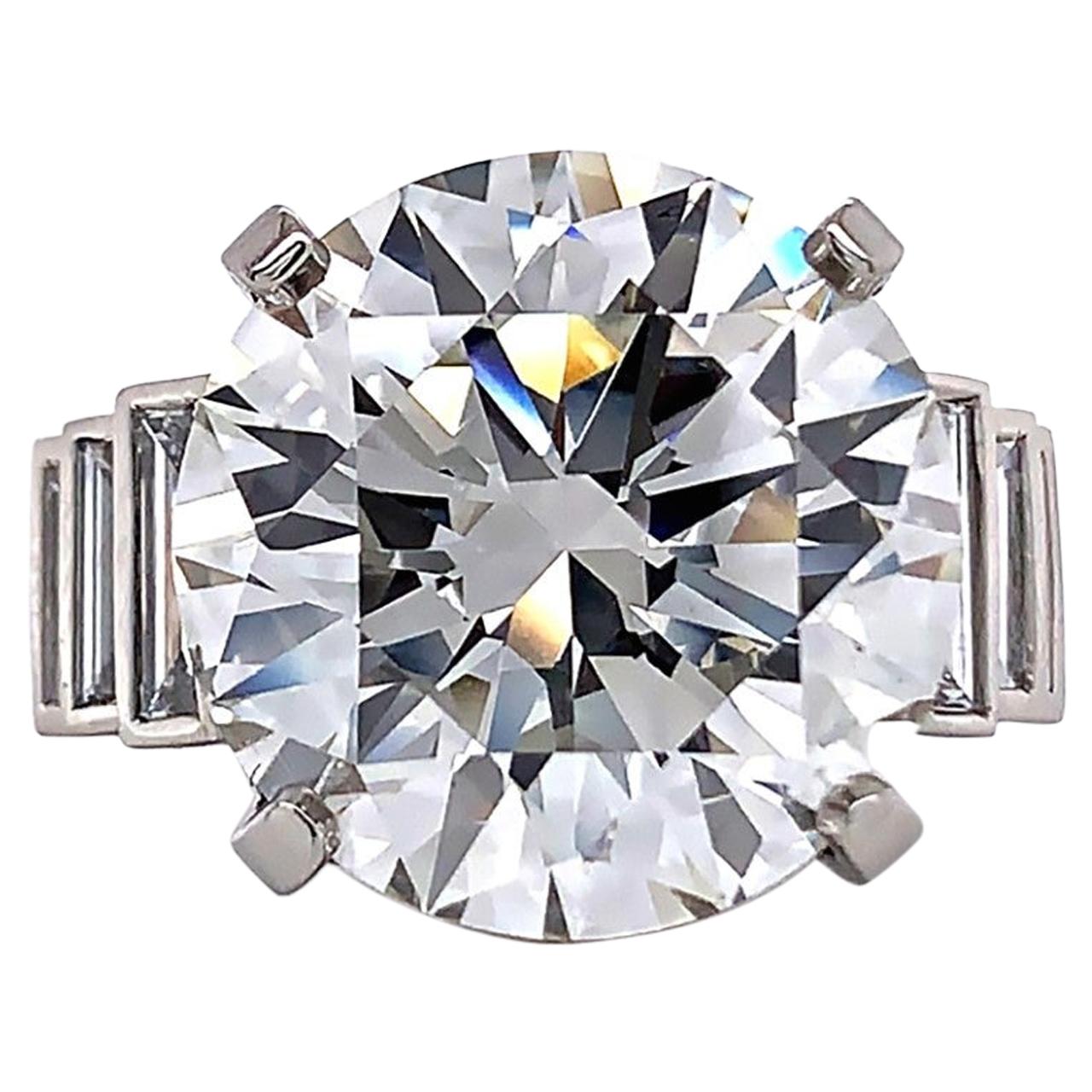 Jack Weir & Sons GIA Certified 12.23 Carat Diamond Platinum Engagement Ring