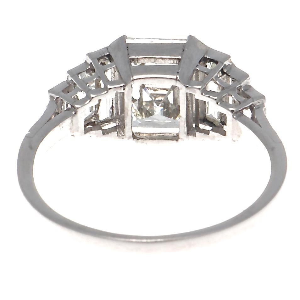 Jack Weir & Sons GIA Certified 2.02 Carat Emerald Cut Diamond Platinum Ring In New Condition In Beverly Hills, CA