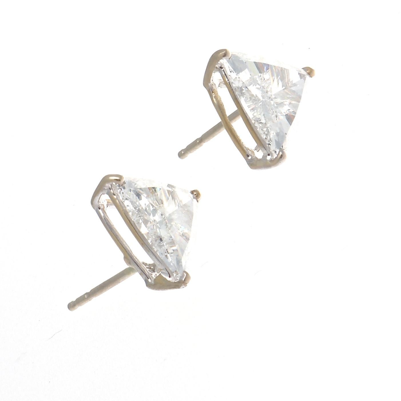 trillion diamond earrings