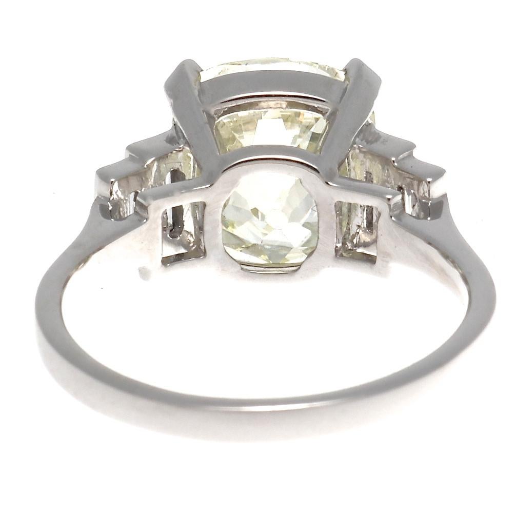 Women's or Men's Jack Weir & Sons Old Mine Cut Diamond Platinum Ring