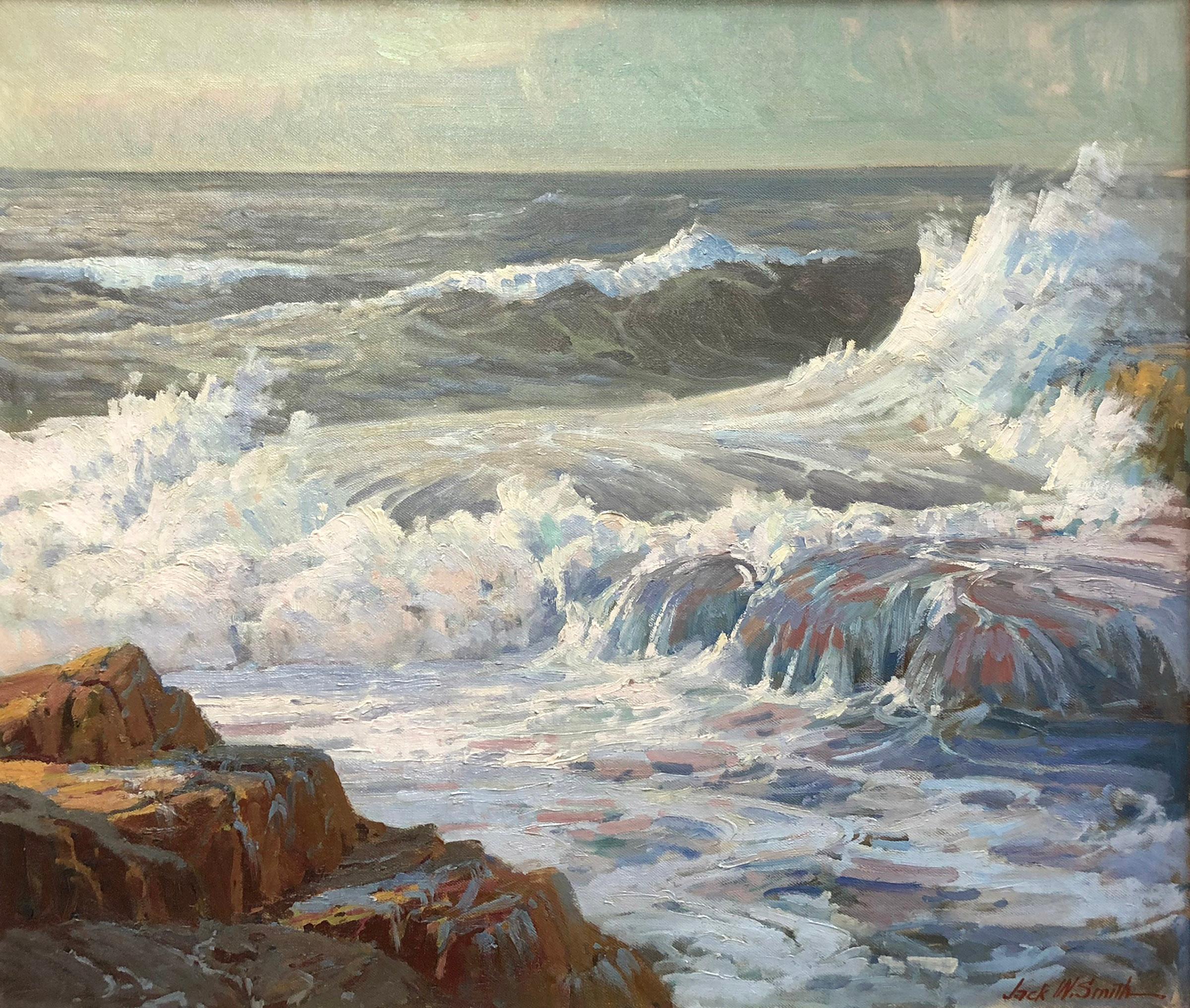 Jack Wilkinson Smith Landscape Painting - Breaking Waves