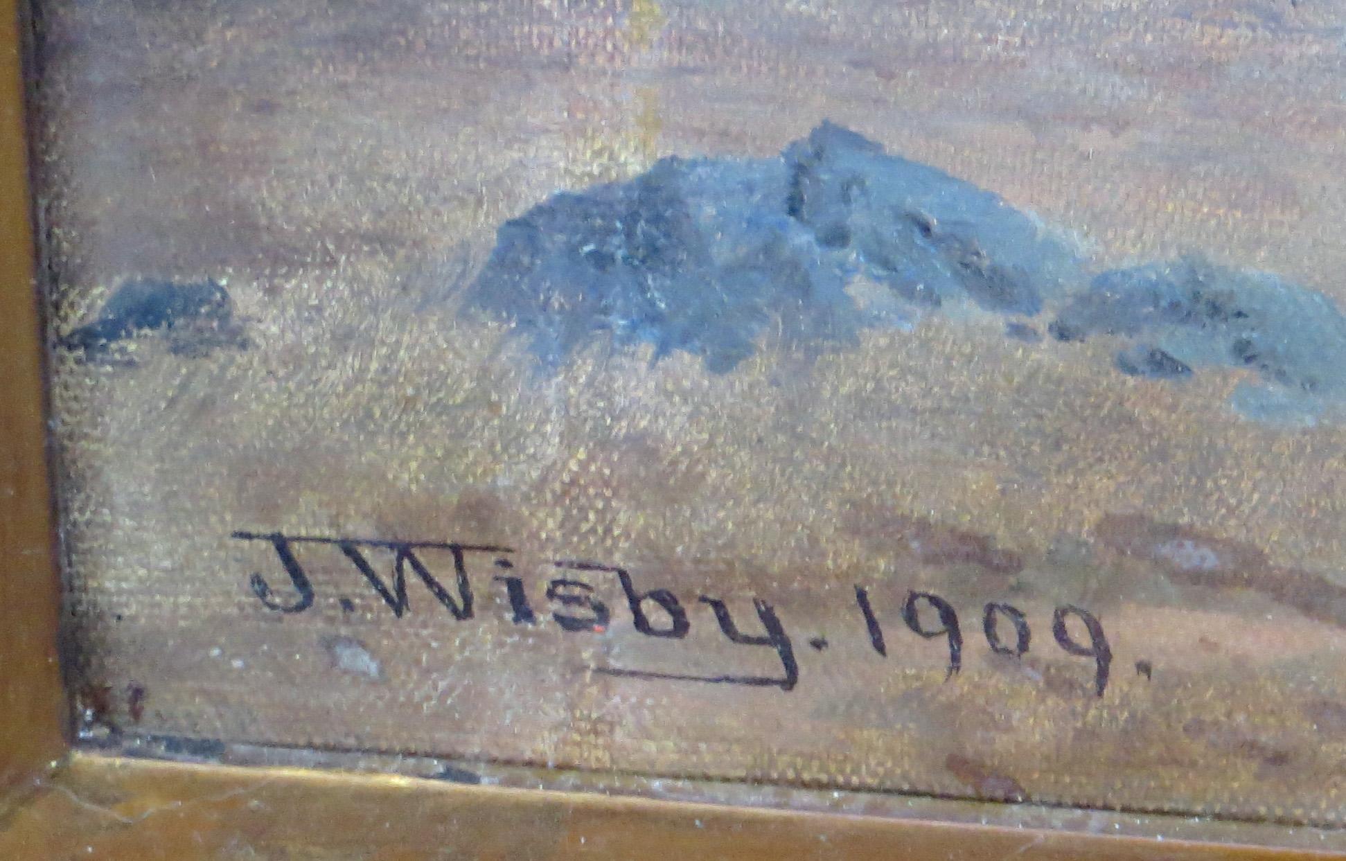 Artistics : Jack Wisby- Américain (1869 - 1940)
Titre : Hidden Valley, San Anselmo, Marin, Californie
Année : 1909
Médium : Huile sur toile
Taille : 20 x 28 pouces. 
Taille encadrée : 30 x 38 pouces
Signature : Signé, daté en bas à gauche, 