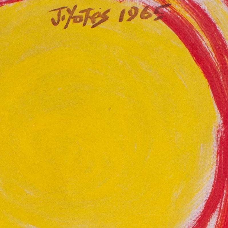 1965 British PopArt painting 'Poster Man' by Jack Yates For Sale 1