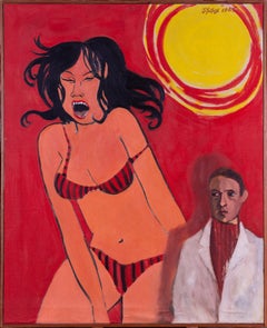 1965 British PopArt painting 'Poster Man' by Jack Yates