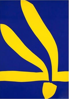 Blau/gelb, Siebdruck, für New York City Center of Music & Drama, signiert/N