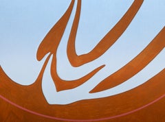 Involute - Umber, Abstract Geometric Mixed Media Print by Jack Youngerman