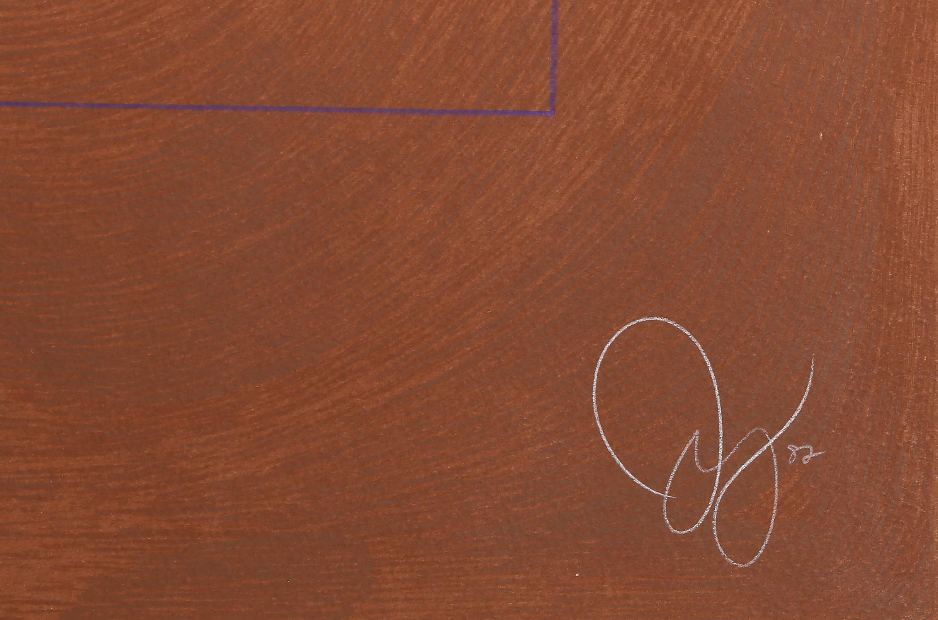 Involute - Umber, Abstrakter Geometrischer Mischtechnik Druck von Jack Youngerman im Angebot 3