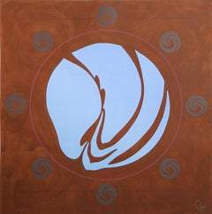 Involute - Umber, Abstract Geometric Mixed Media Print by Jack Youngerman