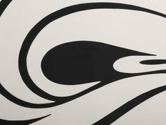 Mandala (Black), Impression abstraite en techniques mixtes de Jack Youngerman