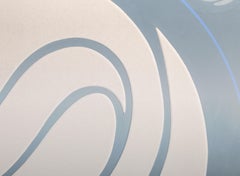 Nimbus Grau Blau, Abstrakter Geometrischer Mischtechnik Druck von Jack Youngerman