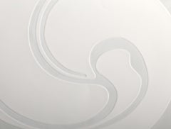 Swirl Gray, Abstract Geometric Mixed Media Print by Jack Youngerman