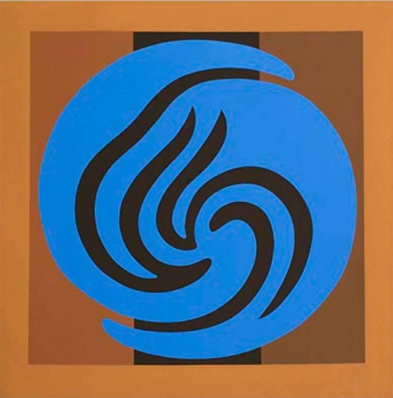 Jack Youngerman Untitled 3 of 6 ( from the Blue / Brown Suite) For