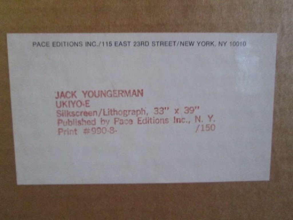 Jack Youngerman Ukiyo-E Lithograph Pencil Signed In Good Condition For Sale In New York, NY