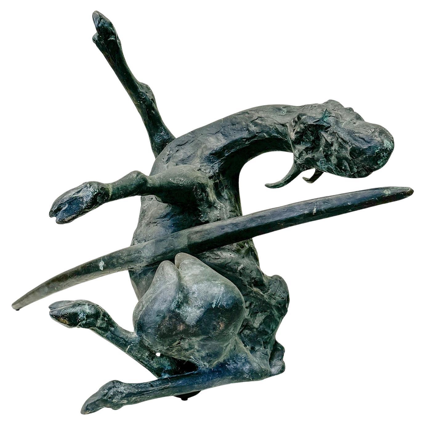 Scultura in bronzo di Jack Zajac, "Capra torturata" in vendita