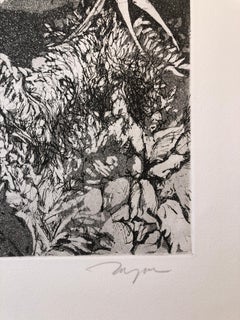 Surrealist Figurative Aquatint Etching California Modernist Sculptor Artist