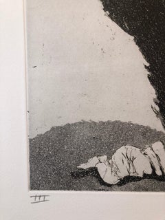 Surrealist Figurative Aquatint Etching California Modernist Sculptor Artist