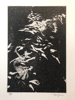 Surrealist Figurative Aquatint Etching California Modernist Sculptor Artist