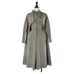 Jacket and backless dress in polka dots shantung Lucile Manguin 1952's
