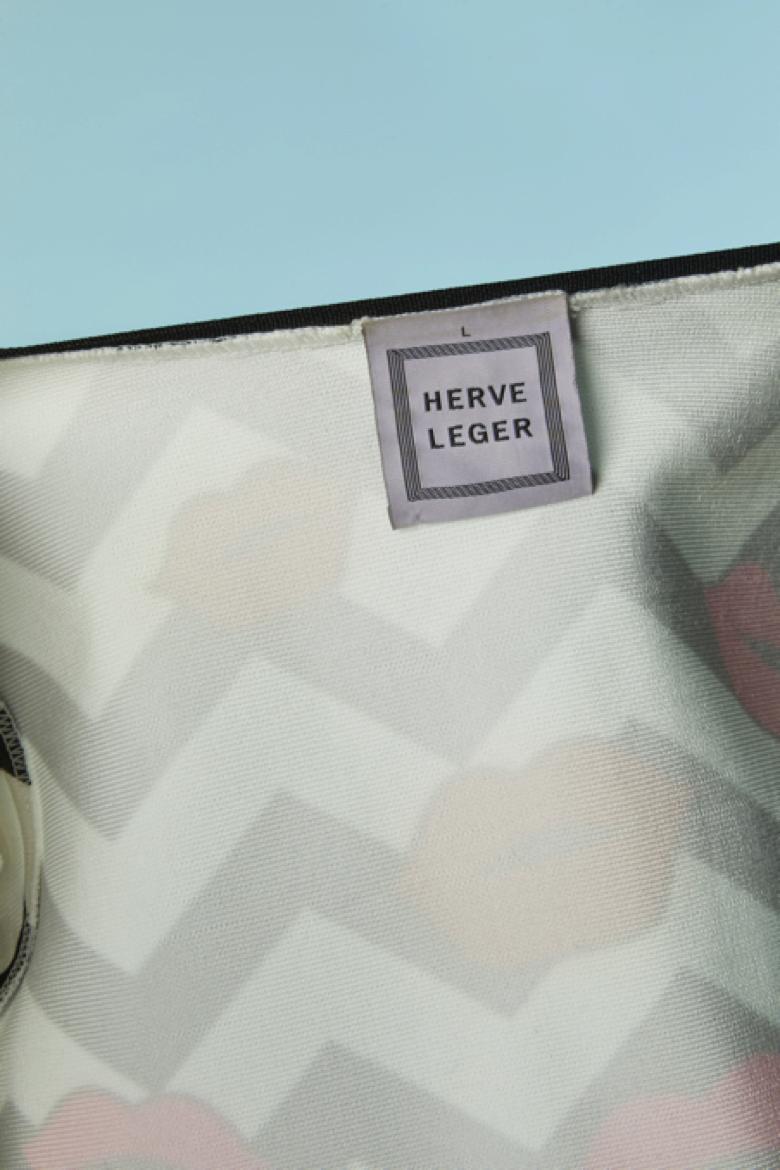 Giacca e gonna con stampa di labbra HERVÉ LÉGER in vendita 3