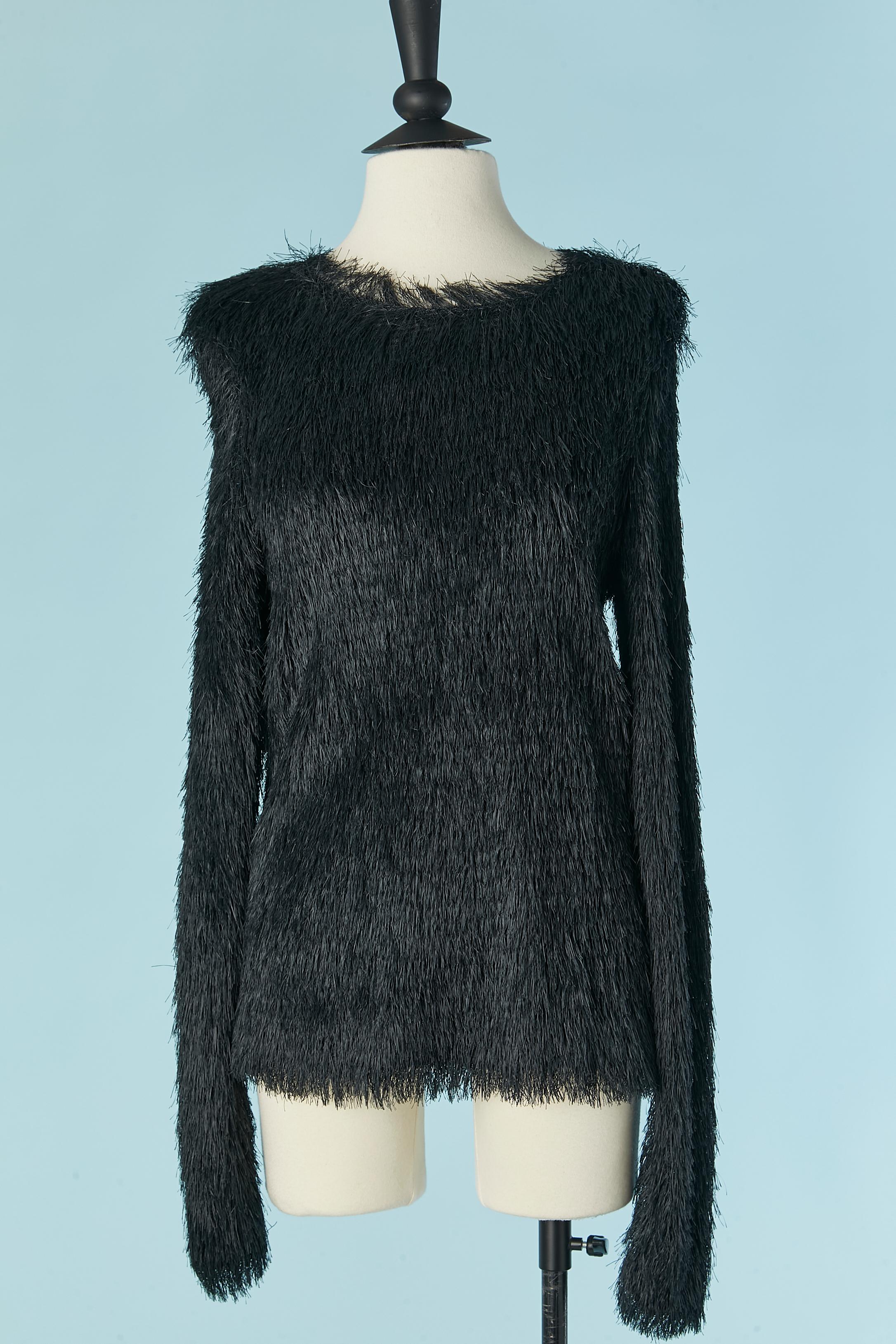 Veste et haut à franges courtes MAURO GASPERI NEUF avec étiquette en vente 2