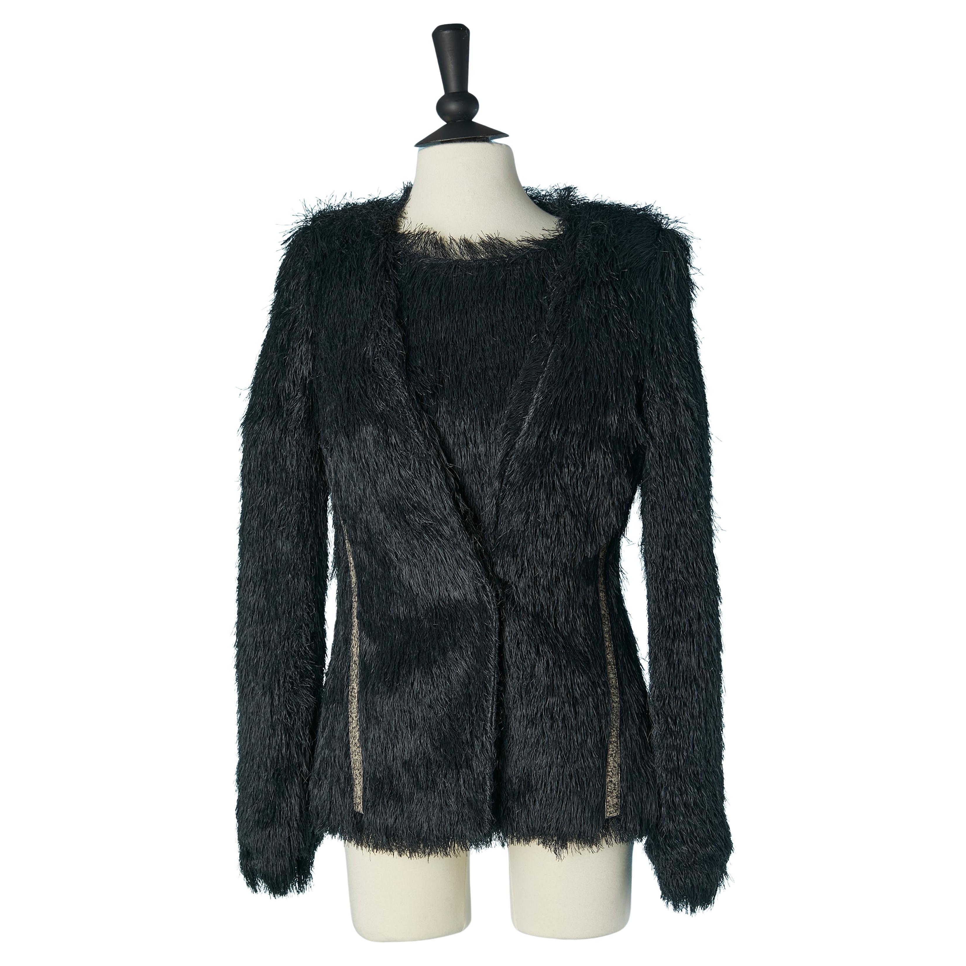Veste et haut à franges courtes MAURO GASPERI NEUF avec étiquette