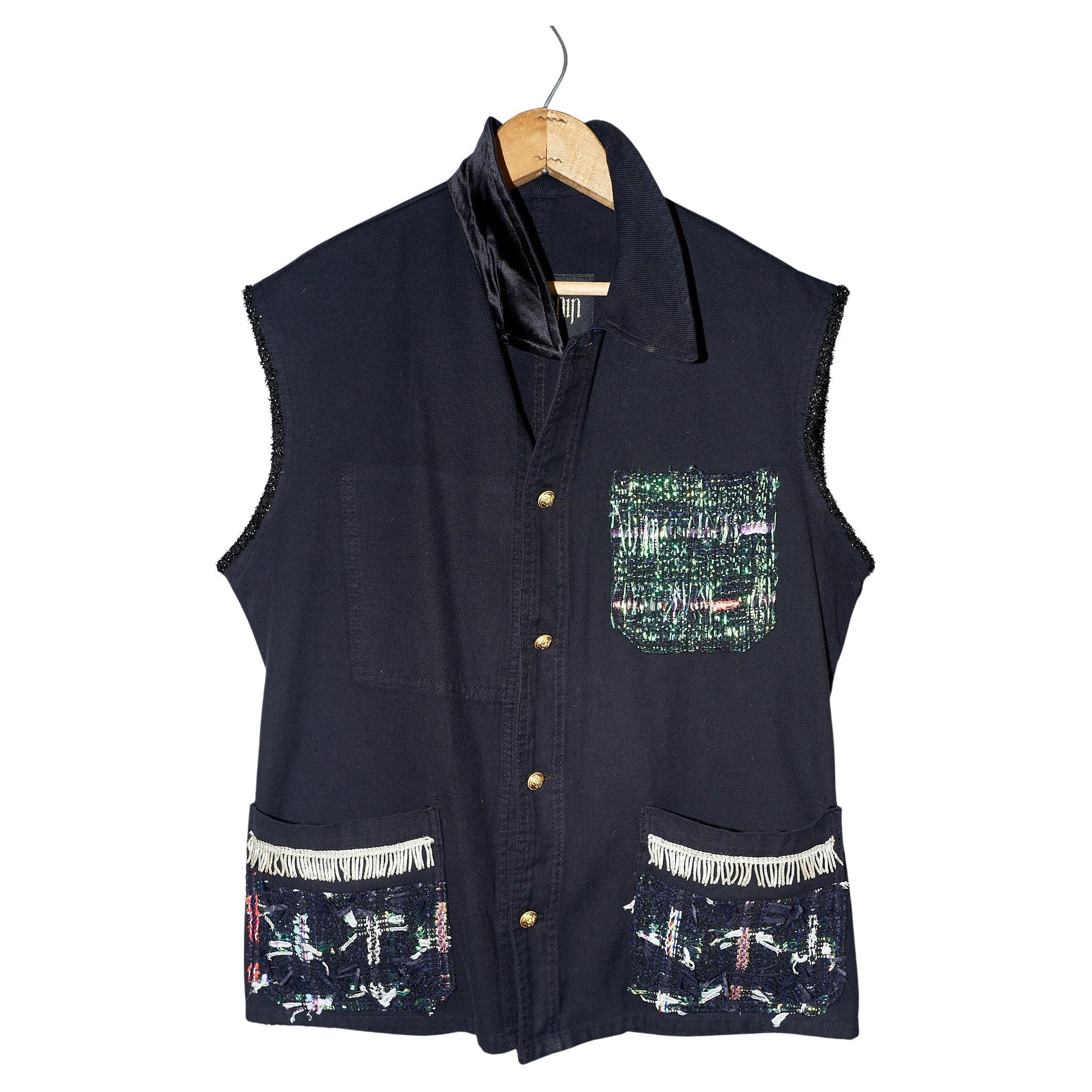 Embellished Jacket Green Military Cropped Gold Buttons Silver Braid J