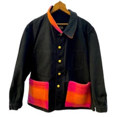Jacket Black Orange Pink Gold Wool Pocket Gold Buttons J Dauphin