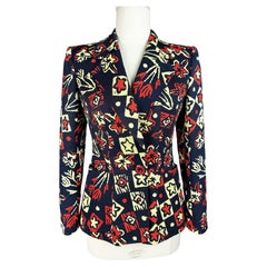 Jacket by Christian Lacroix in printed silk Faille Circa 2000