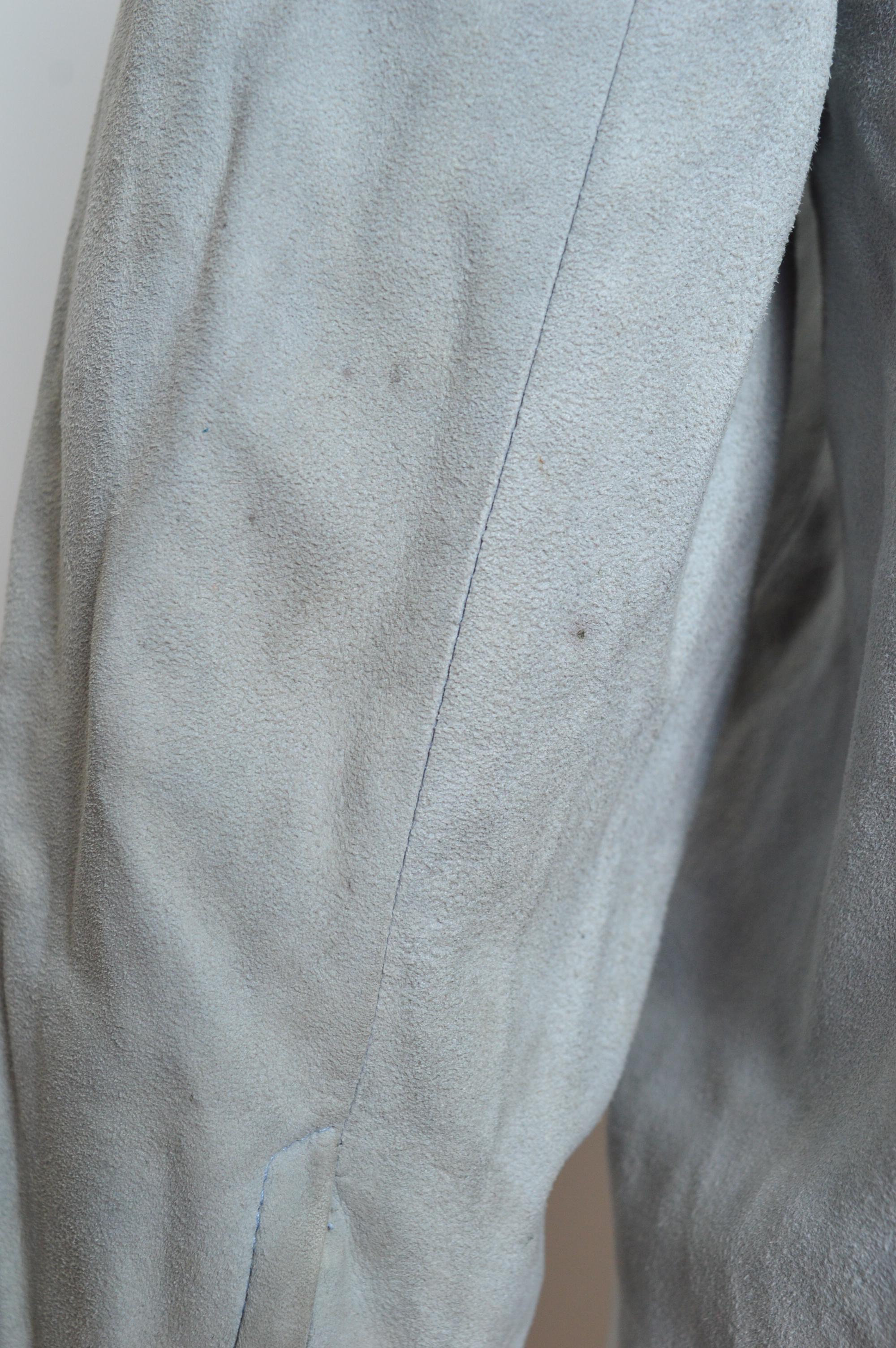 Jacket by HERMÉS Shaket - Vintage Pale Blue Suede Over Shirt 11