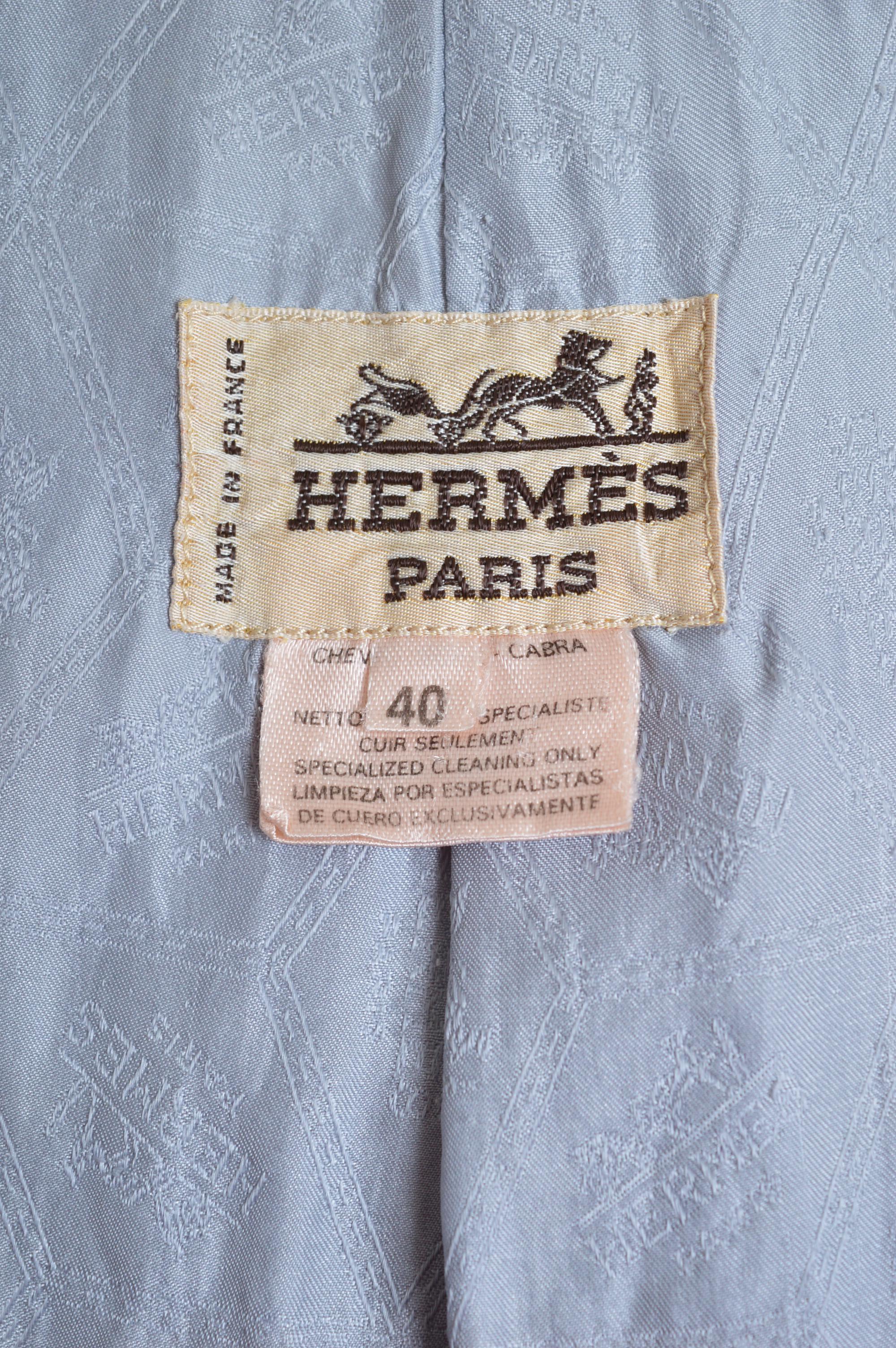 Jacket by HERMÉS Shaket - Vintage Pale Blue Suede Over Shirt 4