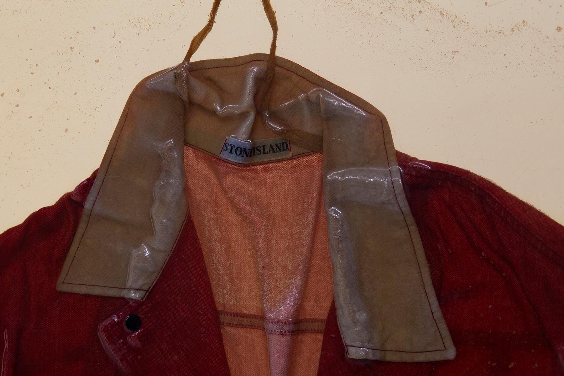 Jacket-Ausstellungstafel von Massimo Osti für Stone Island, 1990er Jahre (Beige) im Angebot