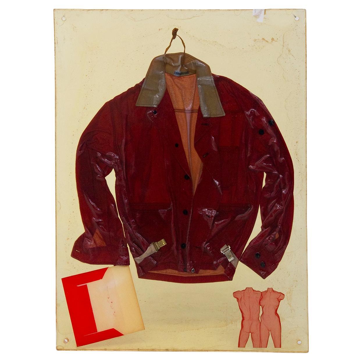 Jacket exhibition panel by Massimo Osti for Stone Island 1990s For Sale