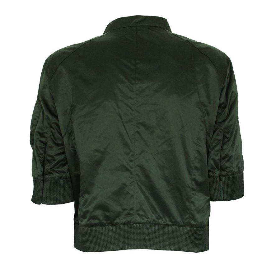 Nylon Military green color Zip closure 3/4 sleeve Length shoulder/hem cm 48 (18.9 inches) Shoulder length cm 42 (16.5 inches)
