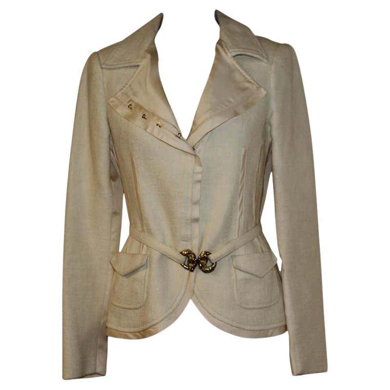 Roberto Cavalli S/S 2004 lace-up corset deer leather jacket For Sale at ...