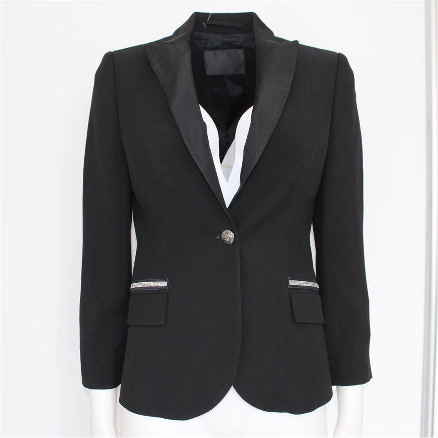 Black John Richmond Jacket Pants Suit size 40 For Sale