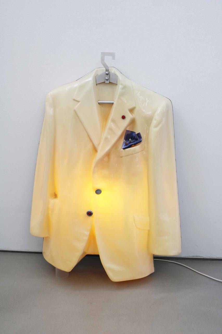 Jacket Shaped Lighting Object by Jacques Vojnovic, Signed, France, 1983 For Sale 3