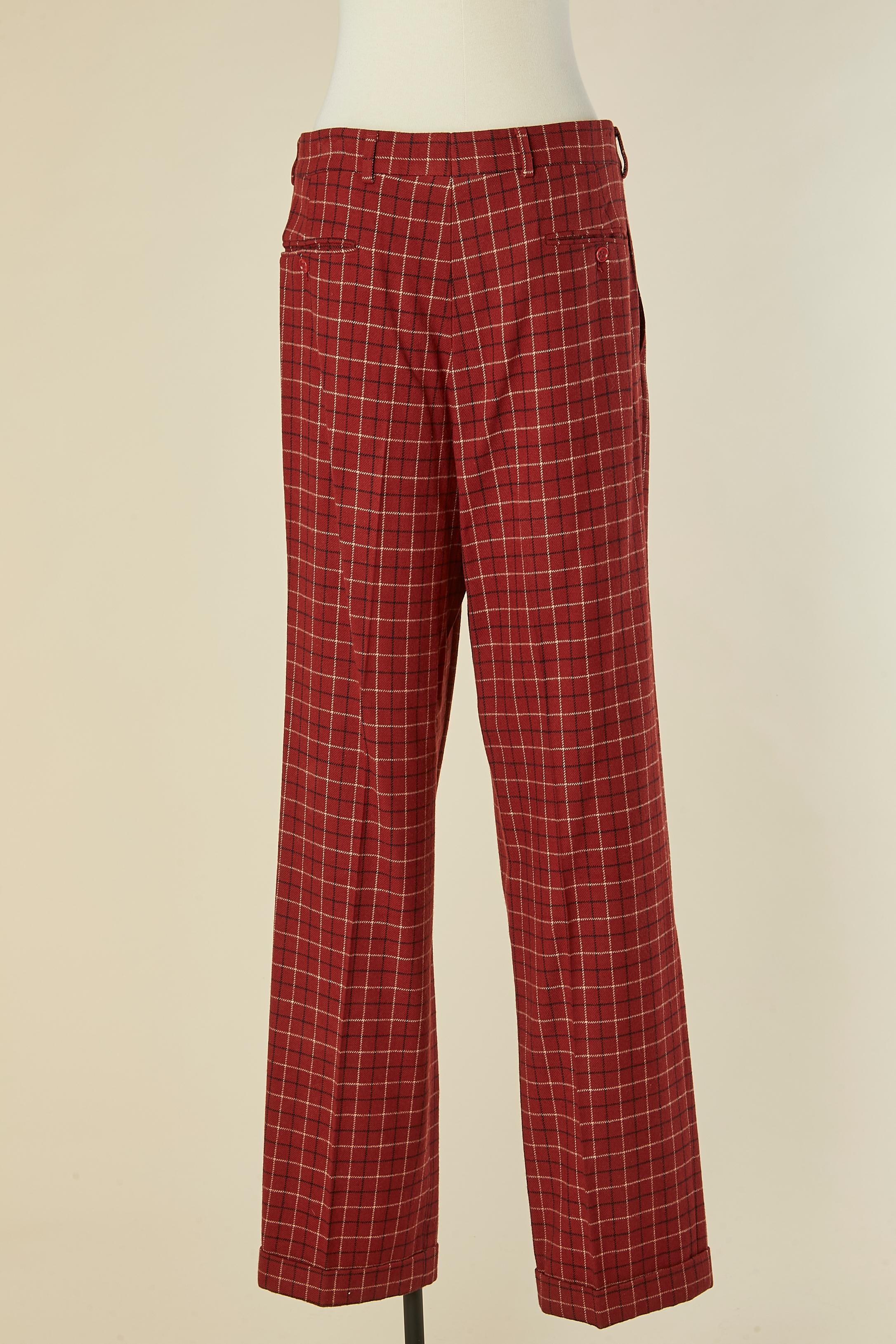 Giacca, gilet e pantaloni con motivo a quadri Yves Saint Laurent Rive Gauche in vendita 10