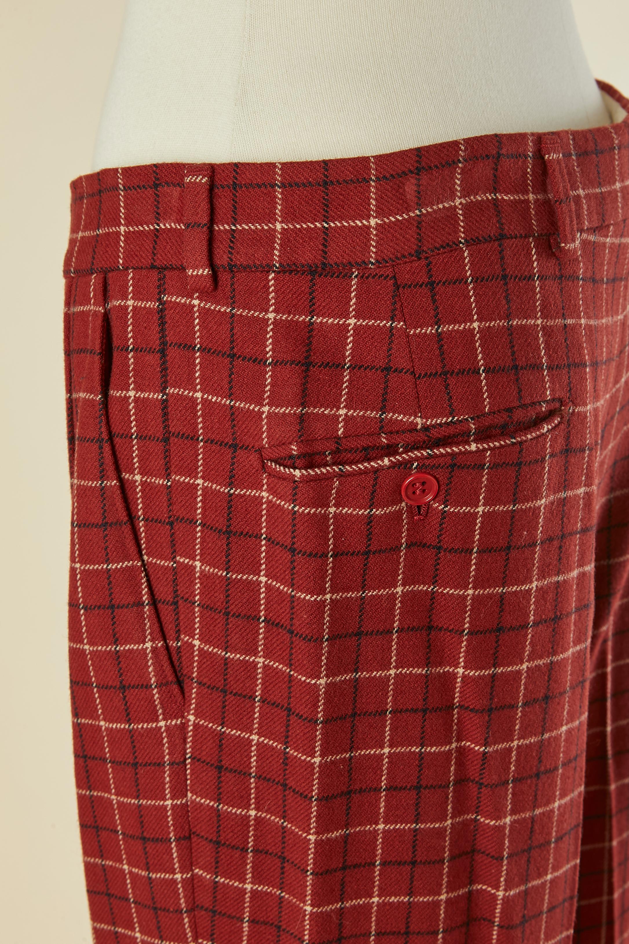 Giacca, gilet e pantaloni con motivo a quadri Yves Saint Laurent Rive Gauche in vendita 11