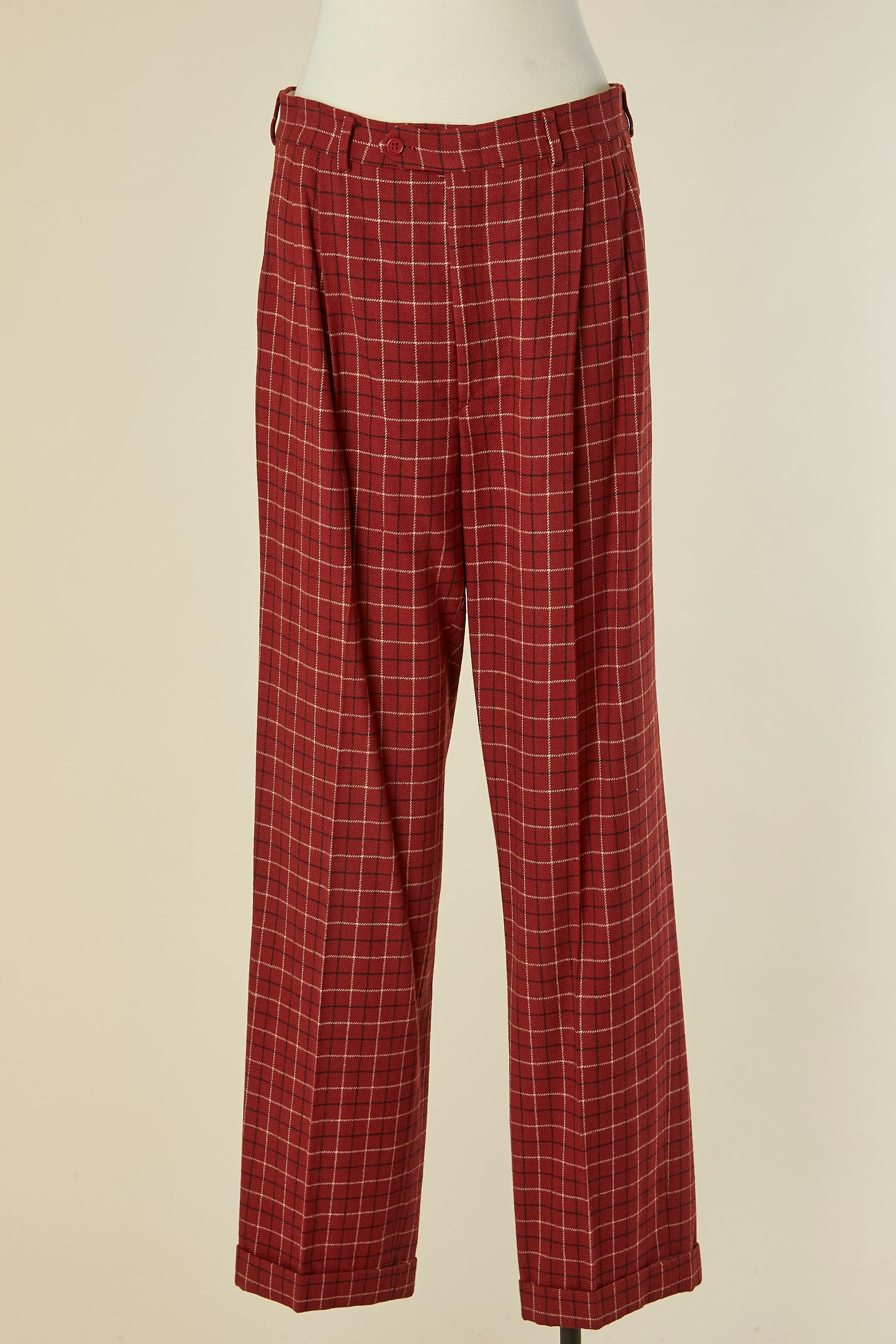 Giacca, gilet e pantaloni con motivo a quadri Yves Saint Laurent Rive Gauche in vendita 13