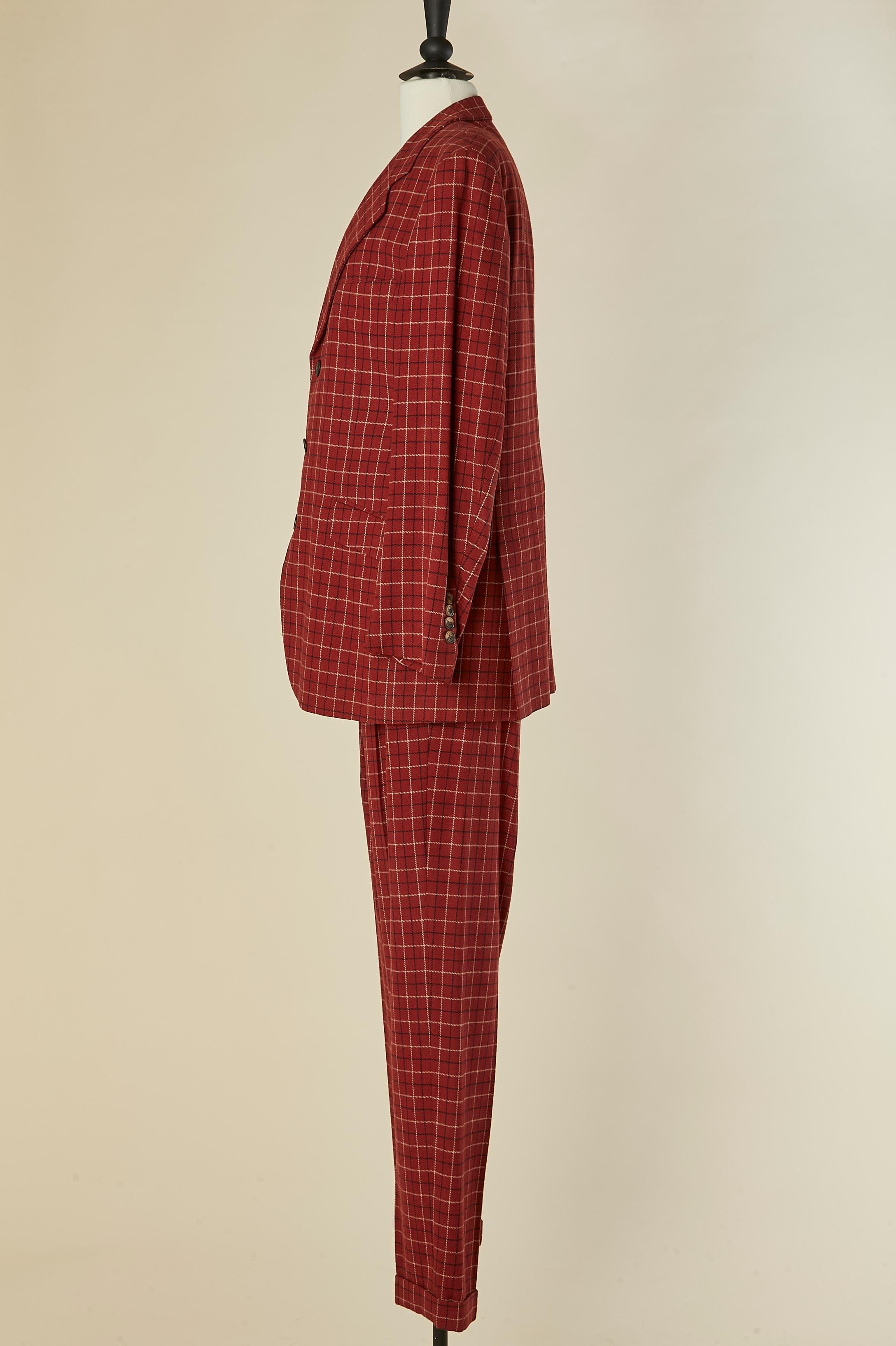 Giacca, gilet e pantaloni con motivo a quadri Yves Saint Laurent Rive Gauche in vendita 1