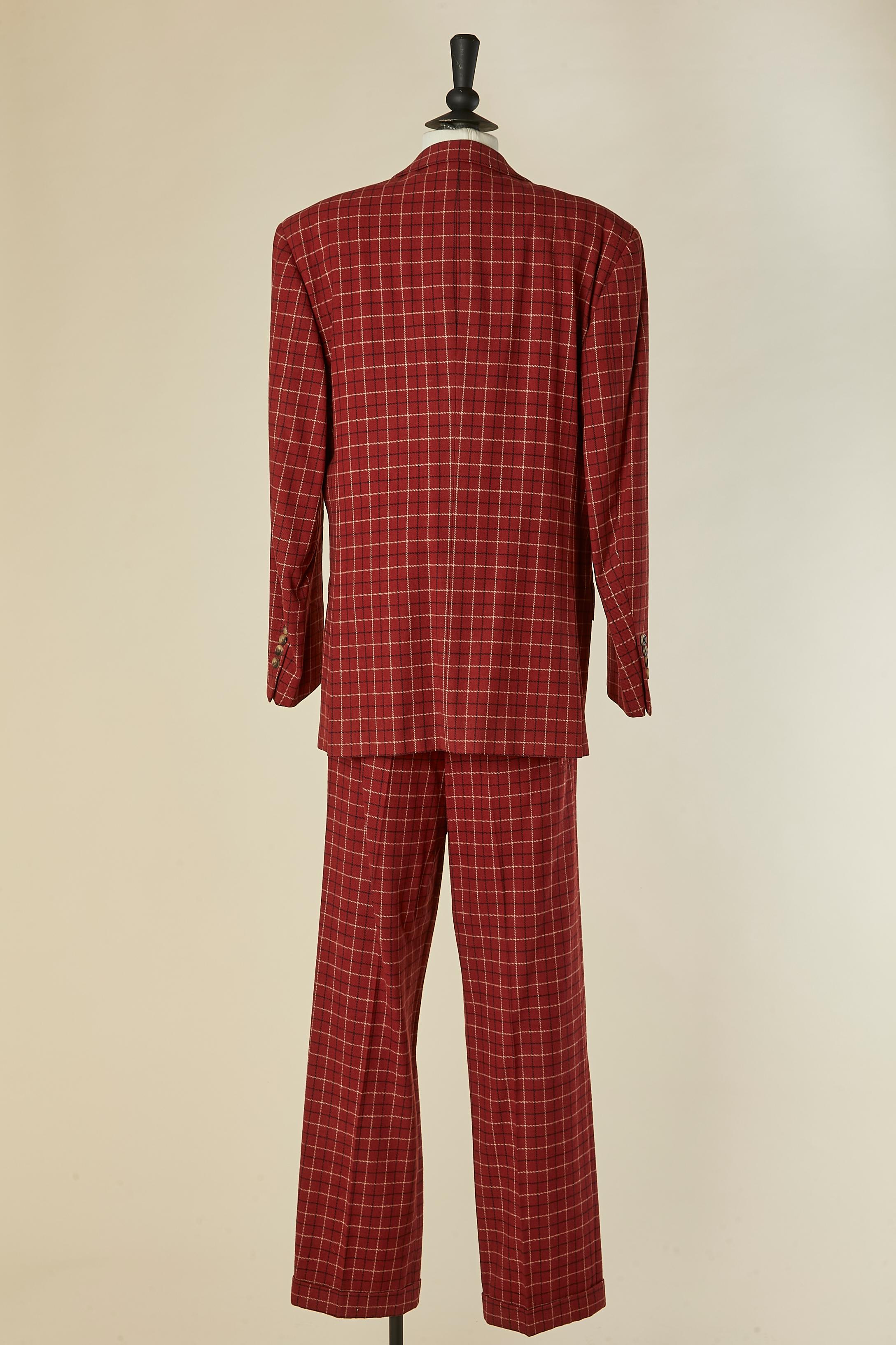 Giacca, gilet e pantaloni con motivo a quadri Yves Saint Laurent Rive Gauche in vendita 2
