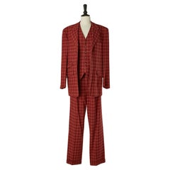 Giacca, gilet e pantaloni con motivo a quadri Yves Saint Laurent Rive Gauche