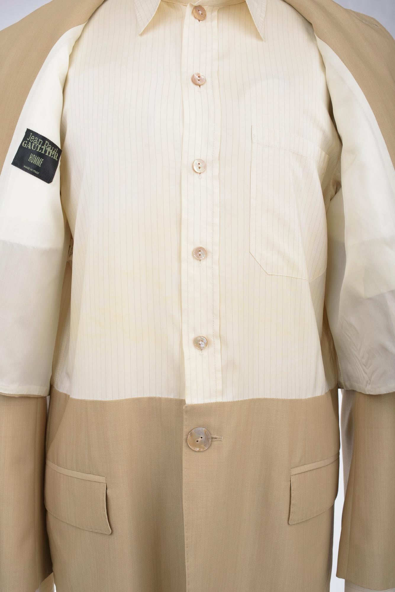 Jacke mit integriertem Hemd Jean-Paul Gaultier Homme um 1995 im Angebot 10